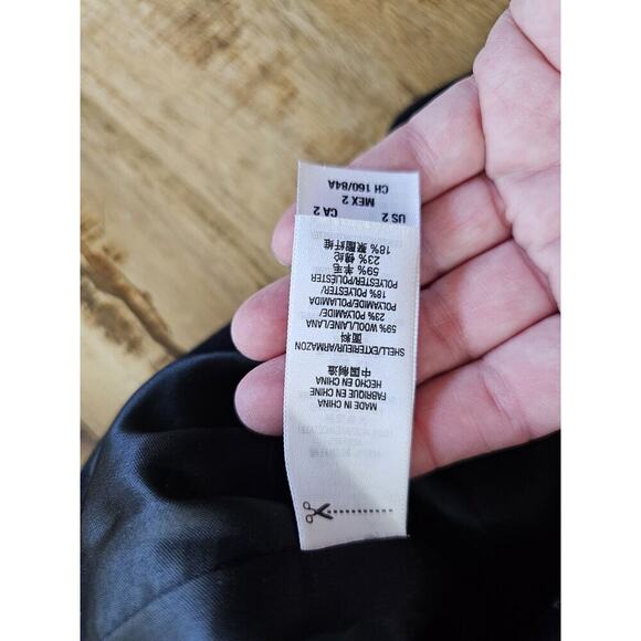 Juicy Couture Womens Black Italian Fabric Blazer Jacket Wool Blend Size 2 EUC - Picture 5 of 9